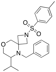 5-benzyl-6-isopropyl-2-tosyl-8-oxa-2,5-diazaspiro[3.5]nonane