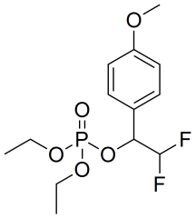 2,2-difluoro-1-(4-methoxyphenyl)ethyl diethyl phosphate