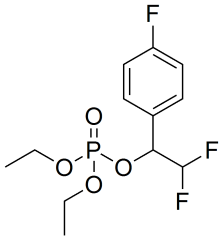 2,2-difluoro-1-(4-fluorophenyl)ethyl diethyl phosphate