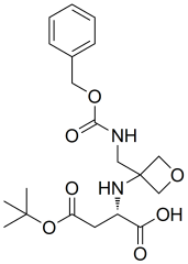 (S)-2-((3-((((benzyloxy)carbonyl)amino)methyl)oxetan-3-yl)amino)-4-(tert-butoxy)-4-oxobutanoic acid
