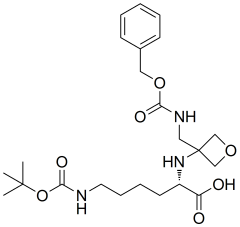 N2-(3-((((benzyloxy)carbonyl)amino)methyl)oxetan-3-yl)-N6-(tert-butoxycarbonyl)-L-lysine
