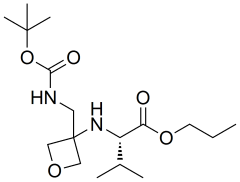 propyl (3-(((tert-butoxycarbonyl)amino)methyl)oxetan-3-yl)-L-valinate