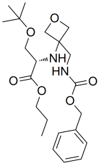 propyl N-(3-((((benzyloxy)carbonyl)amino)methyl)oxetan-3-yl)-O-(tert-butyl)-L-serinate