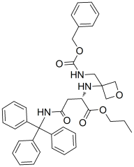 propyl N2-(3-((((benzyloxy)carbonyl)amino)methyl)oxetan-3-yl)-N4-trityl-L-asparaginate