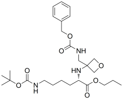 propyl N2-(3-((((benzyloxy)carbonyl)amino)methyl)oxetan-3-yl)-N6-(tert-butoxycarbonyl)-L-lysinate