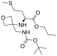 propyl (3-(((tert-butoxycarbonyl)amino)methyl)oxetan-3-yl)-L-methioninate