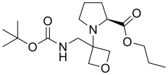 propyl (3-(((tert-butoxycarbonyl)amino)methyl)oxetan-3-yl)-L-prolinate