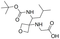 (3-(1-((tert-butoxycarbonyl)amino)-3-methylbutyl)oxetan-3-yl)glycine