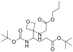 tert-butyl 4-((tert-butoxycarbonyl)amino)-4-(3-((2-oxo-2-propoxyethyl)amino)oxetan-3-yl)butanoate