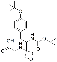 (3-(2-(4-(tert-butoxy)phenyl)-1-((tert-butoxycarbonyl)amino)ethyl)oxetan-3-yl)glycine