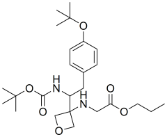 propyl (3-(2-(4-(tert-butoxy)phenyl)-1-((tert-butoxycarbonyl)amino)ethyl)oxetan-3-yl)glycinate