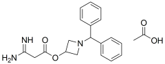 1-(diphenylmethyl)azetidin-3-yl 2-carbamimidoylacetate acetate