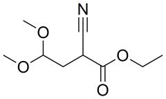 ethyl 2-cyano-4,4-dimethoxybutanoate