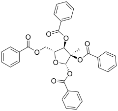 (2S,3R,4R,5R)-2,4-bis(benzoyloxy)-5-[(benzoyloxy)methyl]-3-methyloxolan-3-yl benzoate