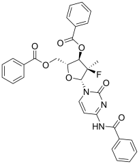 [(2R,3R,4R,5R)-5-(4-benzamido-2-oxo-1,2-dihydropyrimidin-1-yl)-3-(benzoyloxy)-4-fluoro-4-methyloxolan-2-yl]methyl benzoate