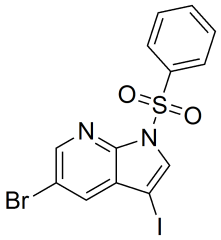 1-(benzenesulfonyl)-5-bromo-3-iodo-1H-pyrrolo[2,3-b]pyridine