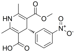 (4R)-5-(methoxycarbonyl)-2,6-dimethyl-4-(3-nitrophenyl)-1,4-dihydropyridine-3-carboxylic acid