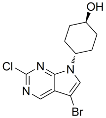 trans-4-{5-bromo-2-chloro-7H-pyrrolo[2,3-d]pyrimidin-7-yl}cyclohexan-1-ol