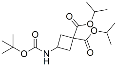 1,1-bis(propan-2-yl) 3-{[(tert-butoxy)carbonyl]amino}cyclobutane-1,1-dicarboxylate