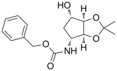 benzyl N-[(3aS,4R,6S,6aR)-6-hydroxy-2,2-dimethyl-hexahydrocyclopenta[d][1,3]dioxol-4-yl]carbamate