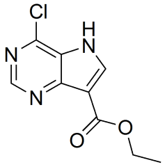 ethyl 4-chloro-5H-pyrrolo[3,2-d]pyrimidine-7-carboxylate