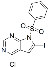 7-(benzenesulfonyl)-4-chloro-6-iodo-7H-pyrrolo[2,3-d]pyrimidine