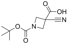 1-[(tert-butoxy)carbonyl]-3-cyanoazetidine-3-carboxylic acid