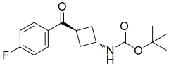 trans-tert-butyl 3-(4-fluorobenzoyl)cyclobytylcarbamate