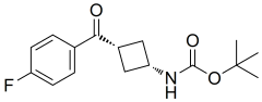 cis-tert-butyl 3-(4-fluorobenzoyl)cyclobytylcarbamate