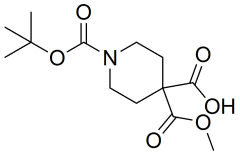 1-[(tert-butoxy)carbonyl]-4-(methoxycarbonyl)piperidine-4-carboxylic acid