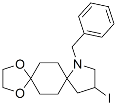 9-benzyl-11-iodo-1,4-dioxa-9-azadispiro[4.2.48.25]tetradecane