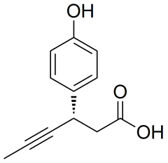 (3S)-3-(4-hydroxyphenyl)hex-4-ynoic acid