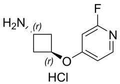 trans-3-((2-fluoropyridin-4-yl)oxy)cyclobutan-1-amine dihydrochloride