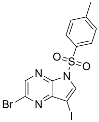2-bromo-7-iodo-5-(4-methylbenzenesulfonyl)-5H-pyrrolo[2,3-b]pyrazine