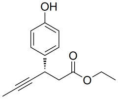 ethyl (3S)-3-(4-hydroxyphenyl)hex-4-ynoate