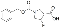 (3R,4S)-rel-1-[(benzyloxy)carbonyl]-4-fluoropyrrolidine-3-carboxylic acid