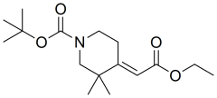 tert-butyl (4E)-4-(2-ethoxy-2-oxoethylidene)-3,3-dimethylpiperidine-1-carboxylate