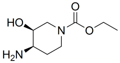 cis-4-amino-3-hydoxy-1-piperidinecarboxylic acid ethyl ester