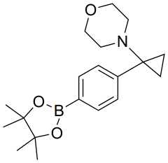 4-{1-[4-(4,4,5,5-tetramethyl-1,3,2-dioxaborolan-2-yl)phenyl]cyclopropyl}morpholine