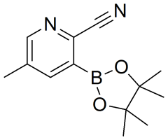5-methyl-3-(tetramethyl-1,3,2-dioxaborolan-2-yl)pyridine-2-carbonitrile