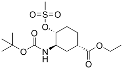 ethyl (1S,3R,4R)-3-{[(tert-butoxy)carbonyl]amino}-4-(methanesulfonyloxy)cyclohexane-1-carboxylate
