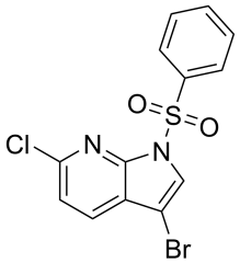 1-(benzenesulfonyl)-3-bromo-6-chloro-1H-pyrrolo[2,3-b]pyridine