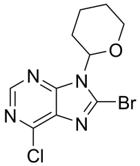 8-bromo-6-chloro-9-(oxan-2-yl)-9H-purine