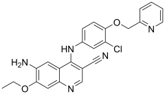 6-amino-4-{[3-chloro-4-(pyridin-2-ylmethoxy)phenyl]amino}-7-ethoxyquinoline-3-carbonitrile