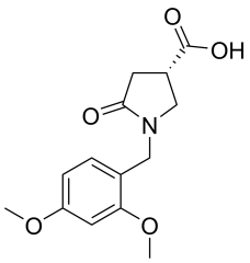 (3S)-1-[(2,4-dimethoxyphenyl)methyl]-5-oxopyrrolidine-3-carboxylic acid