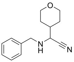 2-(benzylamino)-2-(oxan-4-yl)acetonitrile