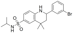 2-(3-bromophenyl)-4,4-dimethyl-N-(propan-2-yl)-1,2,3,4-tetrahydroquinoline-6-sulfonamide