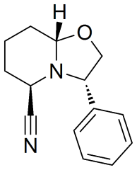 (3S,5R,8aS)-(+)-Hexahydro-3-phenyl-5H-oxazolo[3,2-a]pyridine-5-carbonitrile