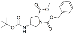 1-benzyl 2-methyl (2R,4R)-4-((tert-butoxycarbonyl)amino)pyrrolidine-1,2-dicarboxylate