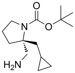 tert-butyl (2R)-2-(aminomethyl)-2-(cyclopropylmethyl)pyrrolidine-1-carboxylate